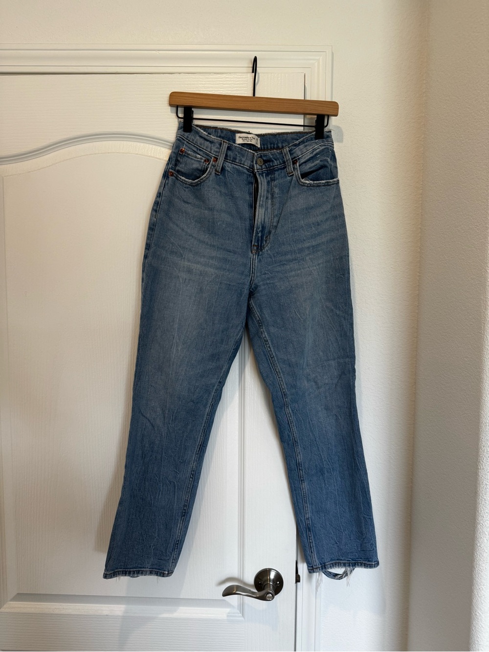 Abercrombie & Fitch Light Wash High-Rise Straight Jeans